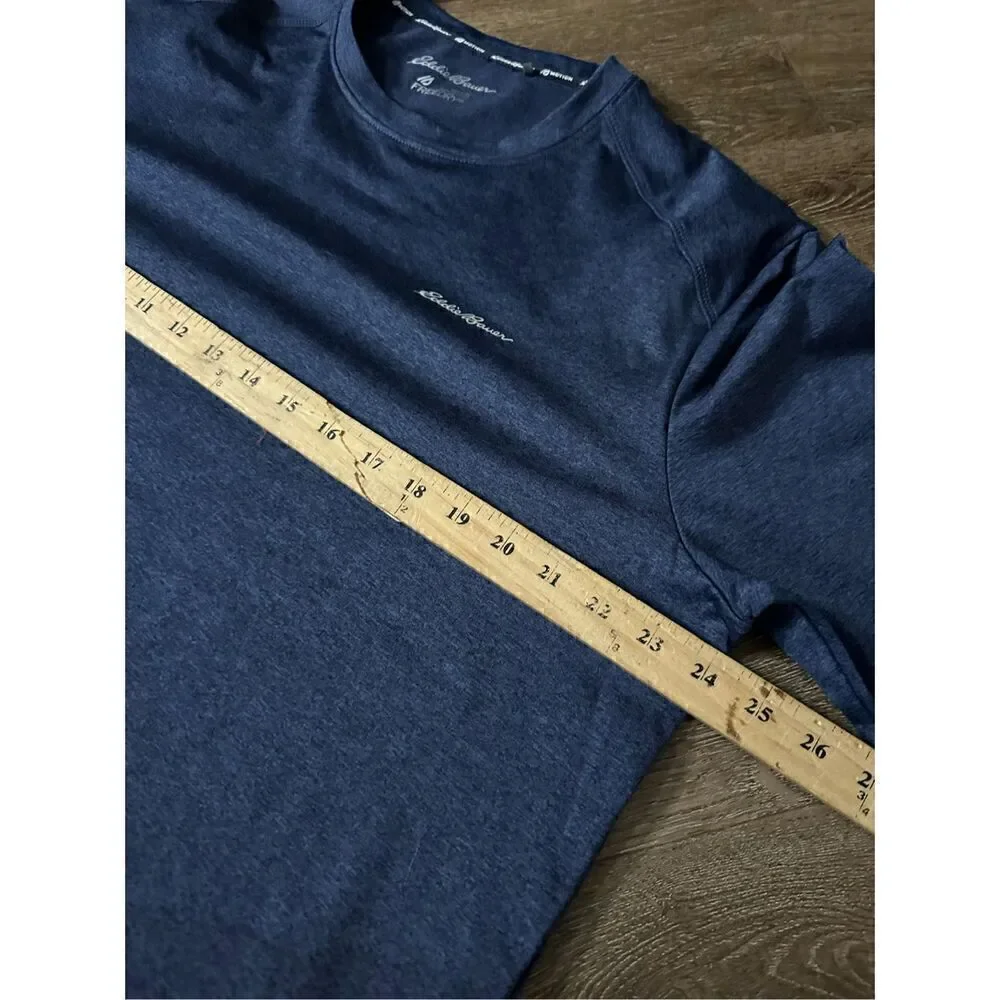 Eddie Bauer FreeDry Activewear Shirt Men's XL Long Sleeve Raglan Heather Blue